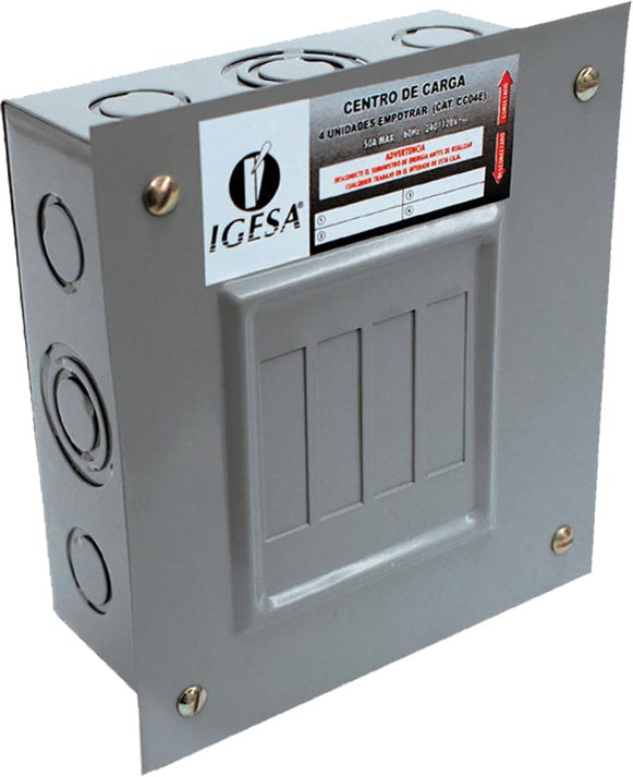 CENTRO DE CARGA 4 UNIDADES EMPOTRAR IGESA