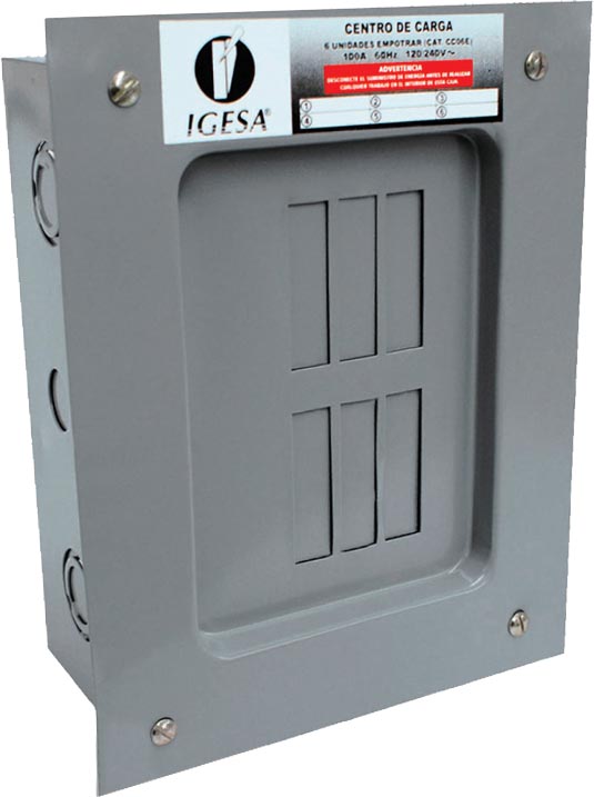 CENTRO DE CARGA 6 UNIDADES EMPOTRAR IGESA