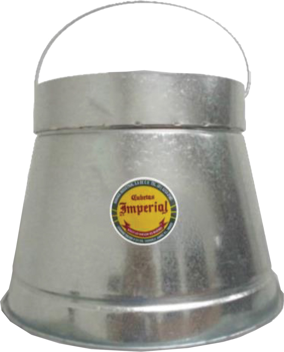 CUBETA P/POLLO ASADO REDONDA GALV. 14 PO14