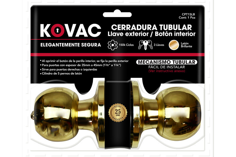 CERRADURA P/BANO CHEB MANIJA LB MCH16 BLISTER KOVAC