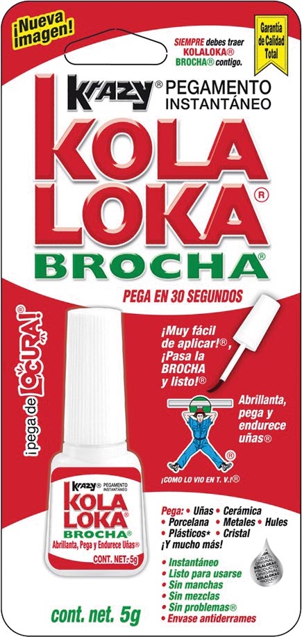 ADHESIVO KOLA LOKA 5 GRS. KBR5 C/BROCHA PIEZA