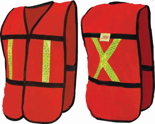 CHALECO D/MALLA NARANJA.C/REFL. BIES NEGRO SR1010CRL JYRSA