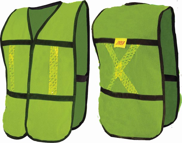 CHALECO D/MALLA VERDE C/REFL.PLAS.FLUOR. SR1010VCRL JYRSA