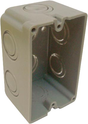 CAJA RECTANGULAR CHALUPA PLASTICO 4X2 FD1 ANCLO