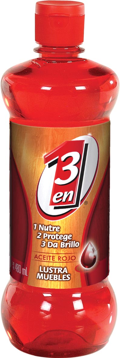 LUSTRADOR ROJO P/MUEBLES 480 ML. 3 EN UNO 37120