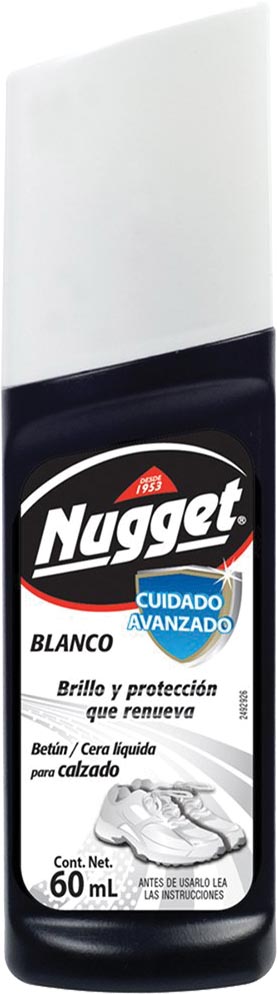 CERA LIQUIDA PARA CALZADO BLANCA 60 ML.43107 NUGGET