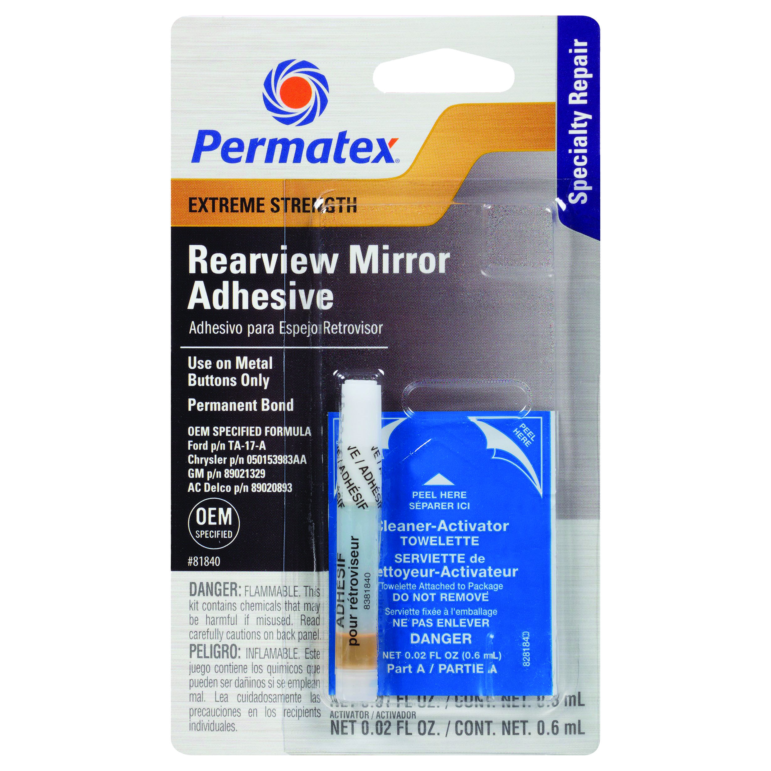 ADHESIVO ESPEJO RETROVISOR PROF. 0.9ML PERMATEX 81840
