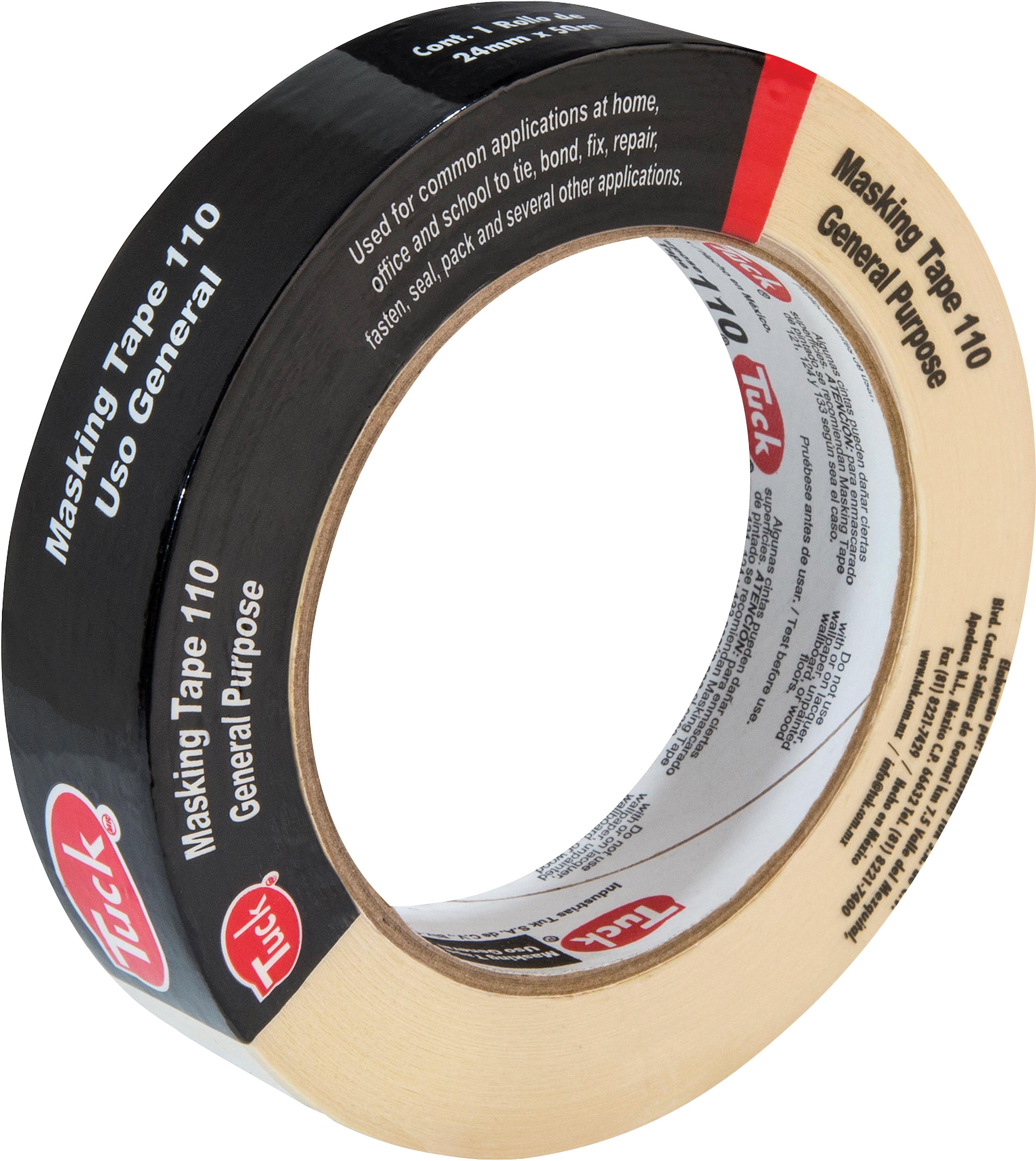 CINTA MASKING 1X50 MTS T.110 NEGRA TUK