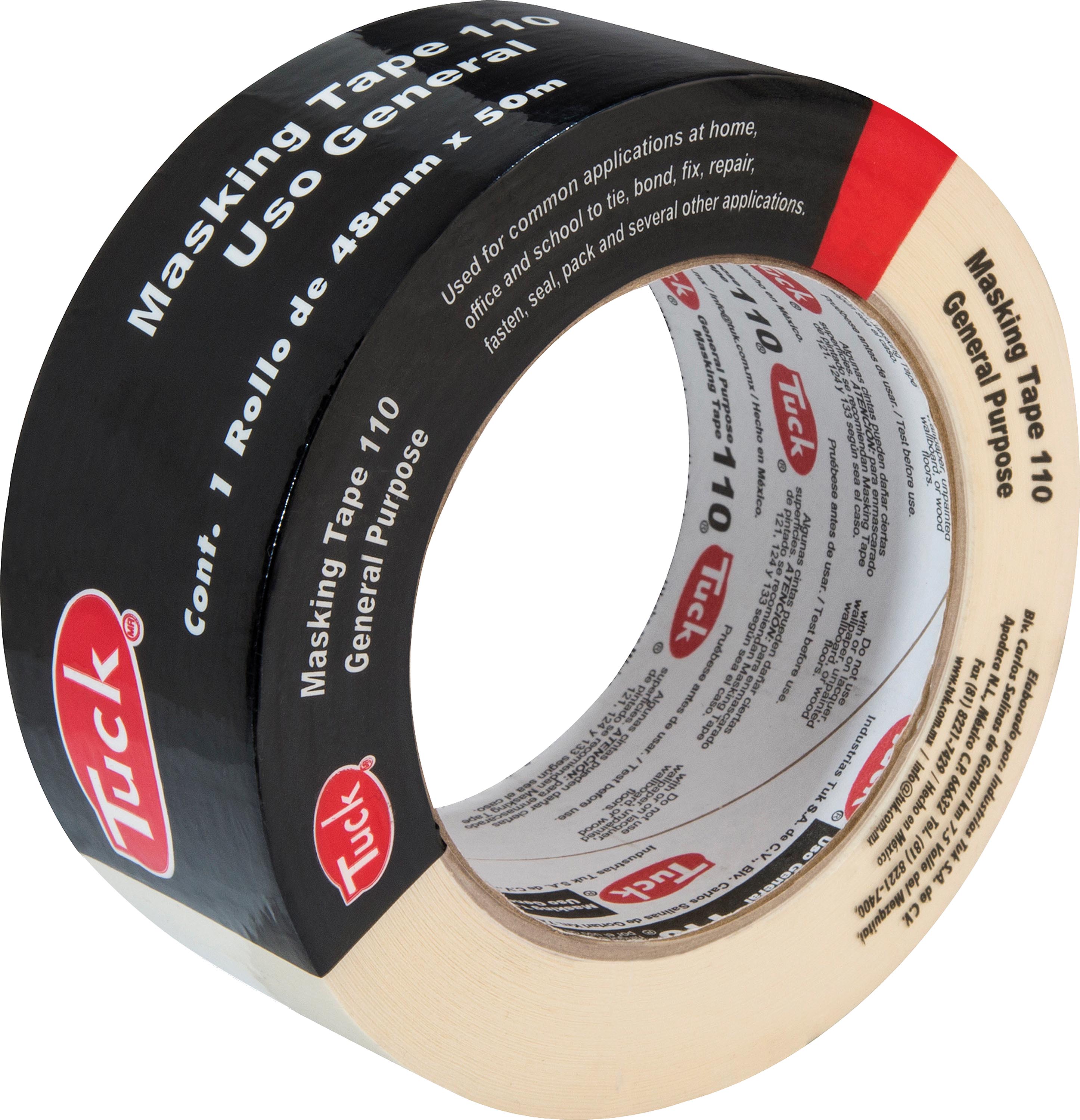 CINTA MASKING 2X50 MTS T.110 NEGRA TUK