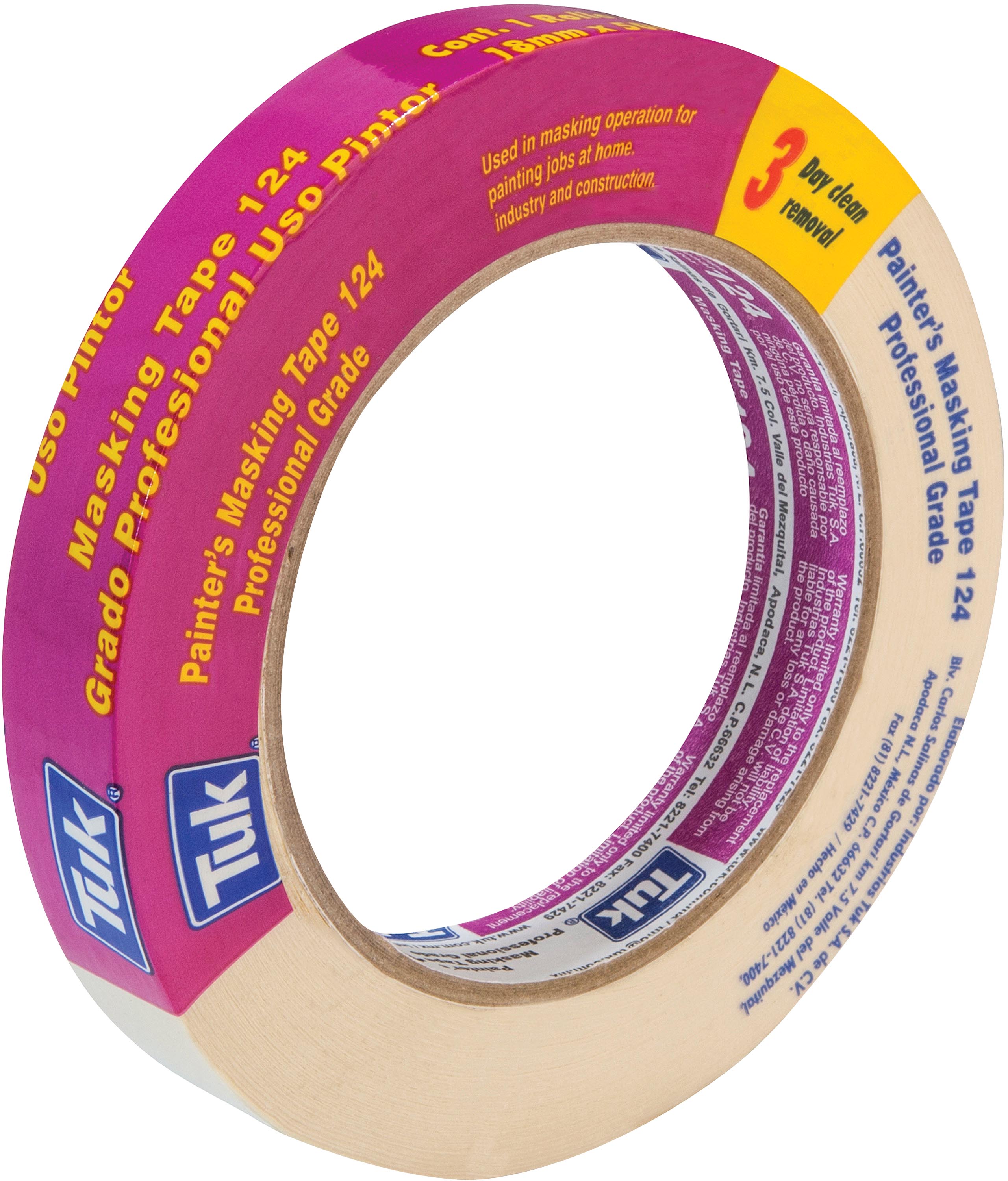 CINTA MASKING 3/4X50MTS T.124 MORADA TUK