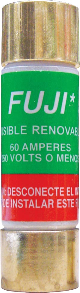 CARTUCHO FUSIBLE 60 AMP. FF60 ECON. C/10 FUJI TROQUELMA