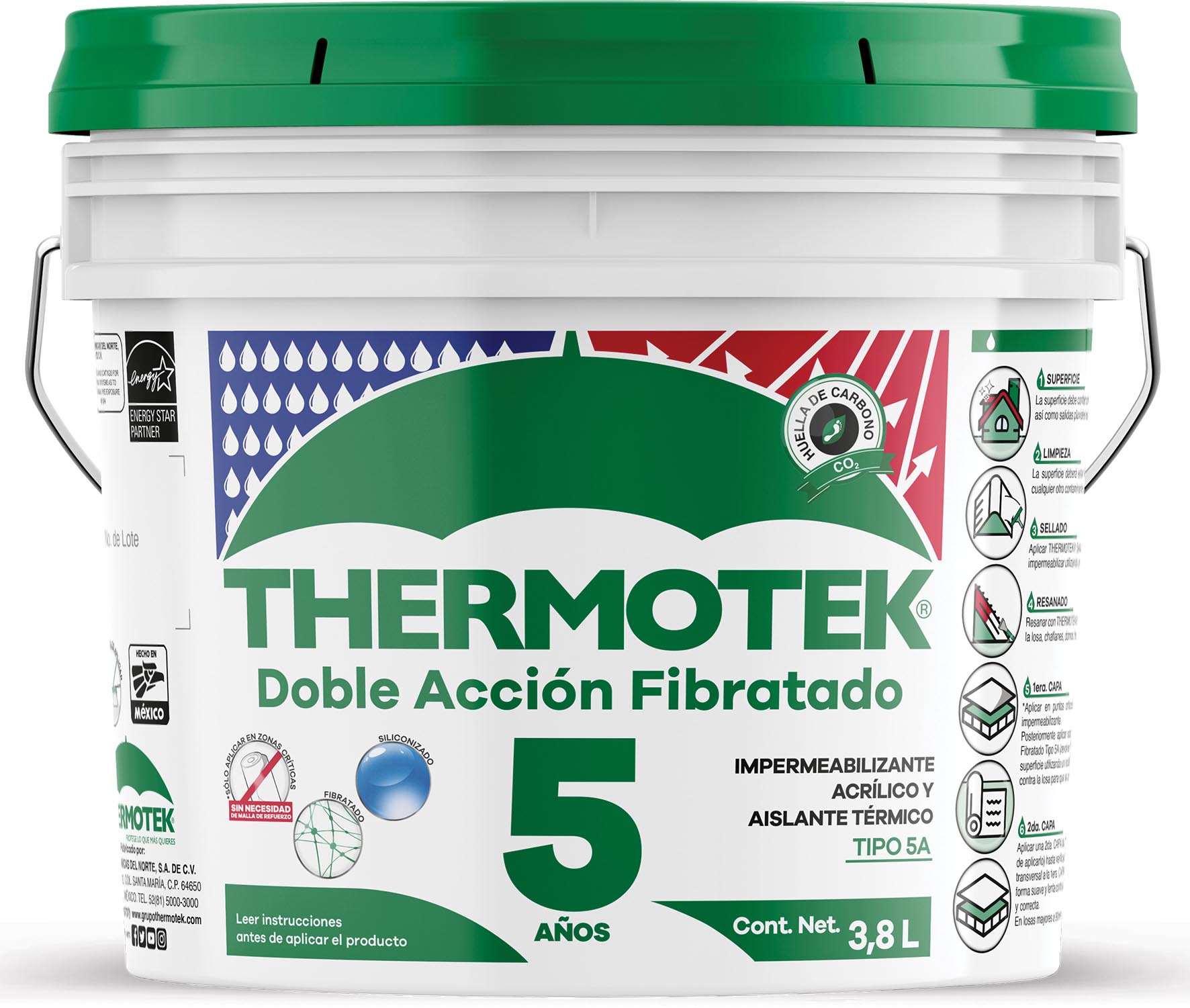 IMPERMEABILIZANTE BLANCO THERMOTEK 5 ANIOS GALON