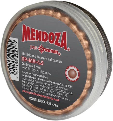 MUNICION ACERO POSTA DPMA4.5 CAL.4.5 ESTUCHE/400 MENDOZA